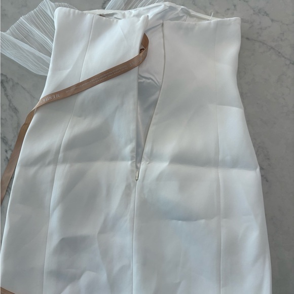 Elegant White Strapless Dress - Picture 8 of 8